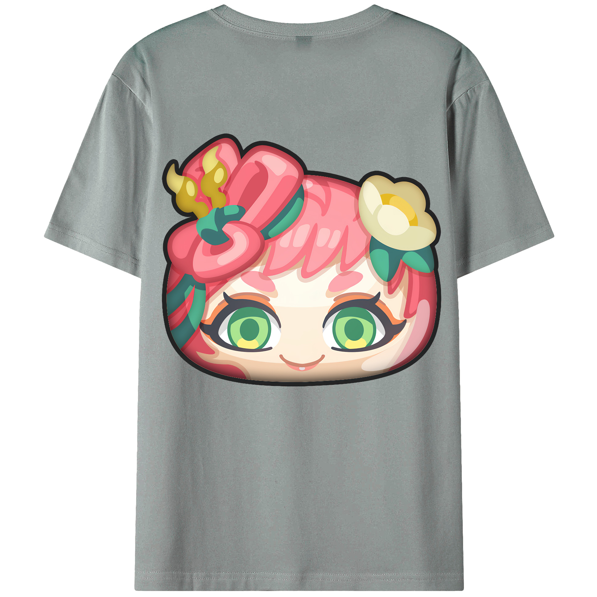 （画像用） 妖怪ウォッチ Yo-kai Watch 綿100％ メンズ半袖Tシャツ（バックプリント） 通気性